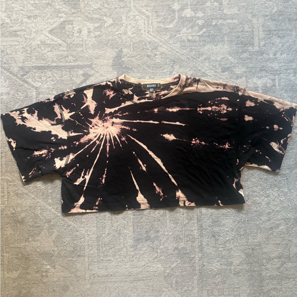 Custom Tie-Dyed Boxy Crop Top T-Shirt
